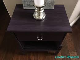 Mcm Nightstand Painted With Rustoleum Chalked Paint In Aubergine Milk Paint Furniture Rustoleum Chalk Paint Chalk Paint Furniture