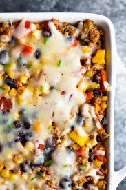 Chicken breast simmered with a spicy black bean and. Healthier Taco Casserole Freezer Sweet Peas And Saffron