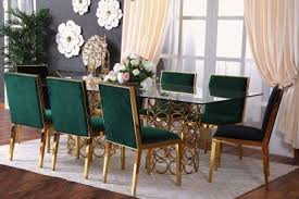 This glass dining table is ideal for any dining room set, giving a clean and polished look to any room. Glass Dining Room