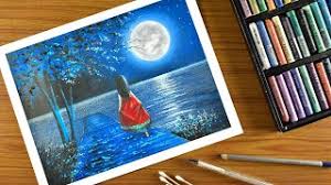 Scenery dtrawing easy for beginners and everyone. Romantic Couple Scenery A Beautiful Romantic Place Drawing With Oil Pastels Step By Step