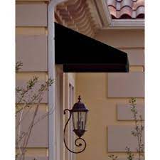 Awntech 64 5 In Wide X 30 In Projection Black Solid Slope Low Eave Window Door Awning En1030 5k Door Awnings Awning Over Door Front Door Awning