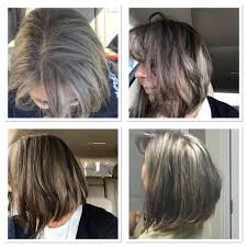 Transitioning To Gray With Ash Brown Undertones And Highlights Hair Highlights Transition To Gray Hair Transitioning Hairstyles