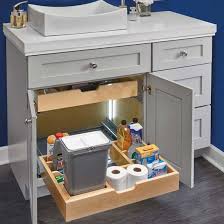 For Bathroom Vanity U Shape Under Sink Pullout Organizer With Blumotion Soft Close Slides By Rev A Shelf Kitchensource Com Rev A Shelf Bathroom Organisation Under Sink Organization