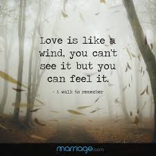 But our love is like the wind. A Walk To Remember Quotes With Page Numbers