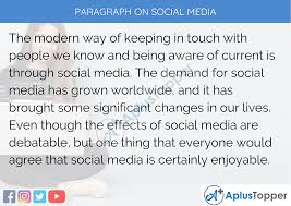 How you combine these four elements will determine the success of your news story. Paragraph On Social Media 100 150 200 250 To 300 Words For Kids Students And Children A Plus Topper
