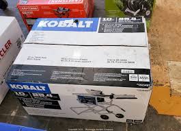 The kobalt table saw i bought a few years ago still serves it's purpose and i'm not. Mclemore Auction Company Auction Lowe S Pallets And Returns Item Kobalt 10 Table Saw