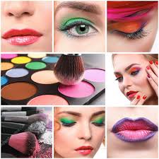 cosmetic women bright makeup beauty