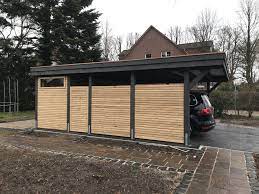 Holz Carport Mit Rhombus Verkleidung Vom Holzhof Friedrichsruh Gmbh Carport Holz Carport Doppelcarport