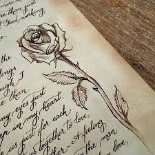 Custom Love Letter Wedding Vows Calligraphy On Vintage Style Etsy Romantic Drawing Lettering Love Letters