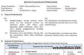 Rpp Ipa 1 Lembar Kelas 9 Semester 2 K13 Revisi 2020 Websiteedukasi Com