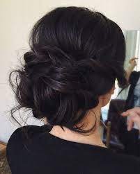 Chic Messy Wedding Updo For Straight Hair To Inspire You Hair Styles Medium Length Hair Styles Straight Hairstyles