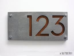 The town/city followed by the state and zip code, on one line if it fits. 11 Apartment Signs Ideas House Numbers House Number Plaque Modern House Number
