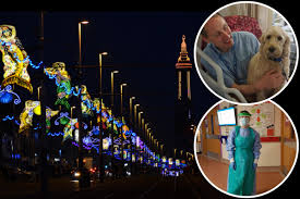 Various shots of blackpool illuminations at night. Blackpool Illuminations Turned On By Six Nhs Workers Messenger Newspapers