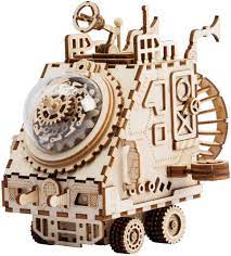 Revive the classics with this amazing vintage gramophone. Rokr 3d Assembly Puzzle Build Your Own Wooden Music Box Craft Kits Brain Teaser Gifts For Kids And Adults Spaceship Toys Games Amazon Com