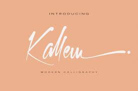 The word calligraphy is derived from greek, meaning beautiful writing. Kallem Calligraphy Font Kostenlose Kalligraphie Schriftart