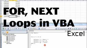 Excel Vba Basics 3 Using For And Next With Variable Using Loops For Excel Microsoft Excel Variables