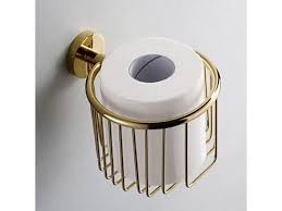 Support De Papier Hygienique En Laiton Dore Accessoires Salle De Bain Salle De Bain Art Deco Accessoires De Bain