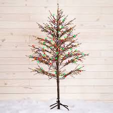 Ge 60 In Winterberry Tree With Multicolor Led Lights Lowes Com Winterberry Led Lights Tree Branches