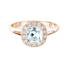 Bague Or Rose Aigue Marine Et Diamants Mada Gemmyo