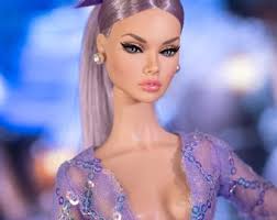 Violet sequin dress for Rimdoll and 12" fashion doll same size