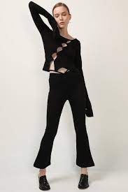 Storets Nadia Diagonal Button Down Cardigan Black The Lobby