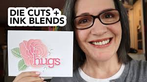 Detailed Rose Big Die + Hugs greeting. A Diecember® Blog Hop Card!