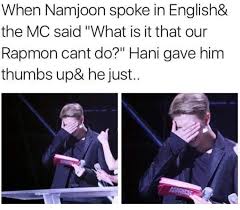 Omg Rap Mon And Hani Are The High Iq Crew Bts Funny Bts Memes Bts Boys