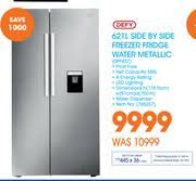 Maybe you would like to learn more about one of these? Special Defy 621l Side By Side Freezer Fridge With Water Dispenser Metallic Dff437 Www Guzzle Co Za