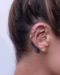 Piercing Set Daith Earring Cartilage Earring Tragus Etsy Tragus Jewelry Daith Earrings Unique Ear Piercings