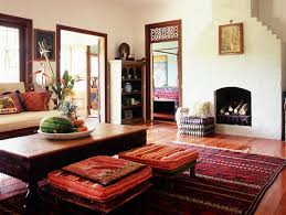 Indian Style Living Room With Rich Red Rug Indian Living Rooms Indian Interior Design Small House Interior
