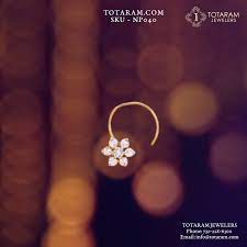 Give Yourself A Little Something Enjoy A New Nose Pin Nath From Our 22k Gold Jewelry Diamond Collection Diamond Jewelry Gifts Diamond Nose Ring Nose Jewelry