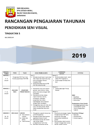Rancangan pelajaran tahunan pendidikan senivisual rancangan pelajaran tahunan pendidikan seni visual tingkatan 2 tahun minggu tarikh (2018) bidang pembelajaran / tajuk hasil pembelajaran aktiviti strategi p. 2019 Rpt Psv T5