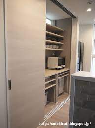 ステキナオウチproject キッチンの隠せる背面収納 寸法の詳細と使い勝手 キッチン 壁 収納 食器棚 おしゃれ 収納 キッチン 背面収納