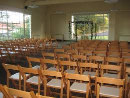 Natural Wood Folding Chairs In The Hawthorne Room For The Ceremony Wood Folding Chair Room Folding Chair