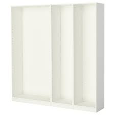Part of the brimnes collection designed by k hagberg and m hagberg, its construction and materials are similar to those of the brimnes two door wardrobe. Pax 3 Wardrobe Frames White Ikea