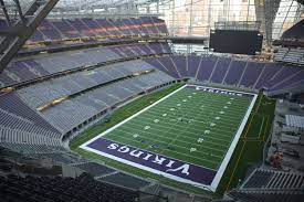 Field Installation Now Complete At Us Bank Stadium Minnesota Vikings Minnesota Vikings Football Vikings Stadium