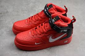 Nike Air Force 1 Mid 07 Lv8 Utility White Black Nike Air Force 1 Mid University Red White Black Tour Yellow For Sale Nike Air Shoes Sneakers Men Fashion Nike Air