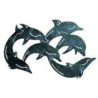 Six Dolphins Metal Wall Art Metal Wall Art Grey Wall Art Beach Wall Art