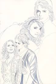 Commissioned Painting Step By Step Star Wars Traditional Art Padme Amidala Anakin Skywalker Natali Star Wars Art Step By Step Painting Traditional Art