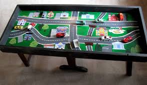 Matchbox Car Play Table Hand Painted Diy Paint Kids Table Kids Play Table Toddler Play Table