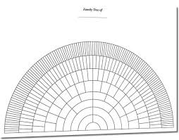 A3 Eight Generation Half Circle Fan Chart Folded