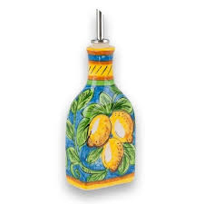 Each bottle, which has the dop finish for protecting the inviolability of the product, comes in the verdetrusco (etruscan gre Oil Bottles Archives Italian Pottery Outlet