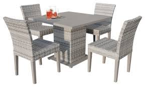 You can refer to your hot dogs as artisanal beef links and none of your guests will notice because they'll be too busy admiring the. Fairmont Square Dining Table With 4 Chairs Tropical Outdoor Dining Sets By Design Furnishings Houzz