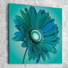 Canvas Painting Ideas For Living Room Canvas Painting Ideas For Beginners Graham Brown Teal Gerbera Hand Painted Canvas Living Room Ho Hand Painted Canvas Flower Painting Easy Canvas Painting