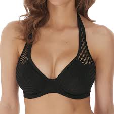 Ravissant dos en fine dentelle florale. Haut De Maillot De Bain Tour De Cou Armatures Noir Freya Maillots Urban Fitancy