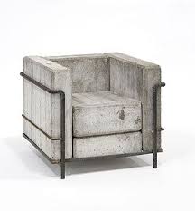 Le Corbusier Concrete Chair Concrete Furniture Design Concrete Furniture Concrete Design