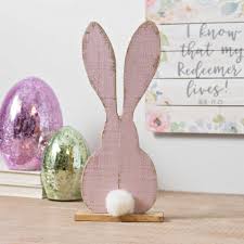 Pink Wooden Bunny With Real Cotton Tail Kirklands Easter Crafts Diy Easter Crafts Easter Diy