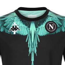 Napoli kappa marcelo burlon, spuntano le immagini di due divise da gioco con una fantasia che riporta il marchio di fabbrica della casa marcelo burlon. T Shirt Marcelo Burlon X Ssc Napoli