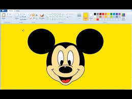 Learn how to draw and paint characters in a cartoon style in adobe photoshop. How To Draw Mickey Mouse In Ms Paint Youtube