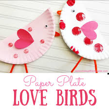 Check out a great collection of paper plate valentine crafts to make with your kids at home or in the classroom. Paper Plate Love Birds Valentine S Day Craft Messy Little Monster